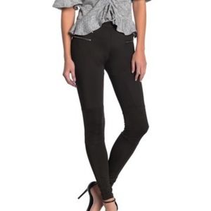 4SI3NNA Black Ankle Leggings Pant Zipper Size M